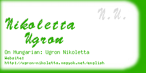 nikoletta ugron business card